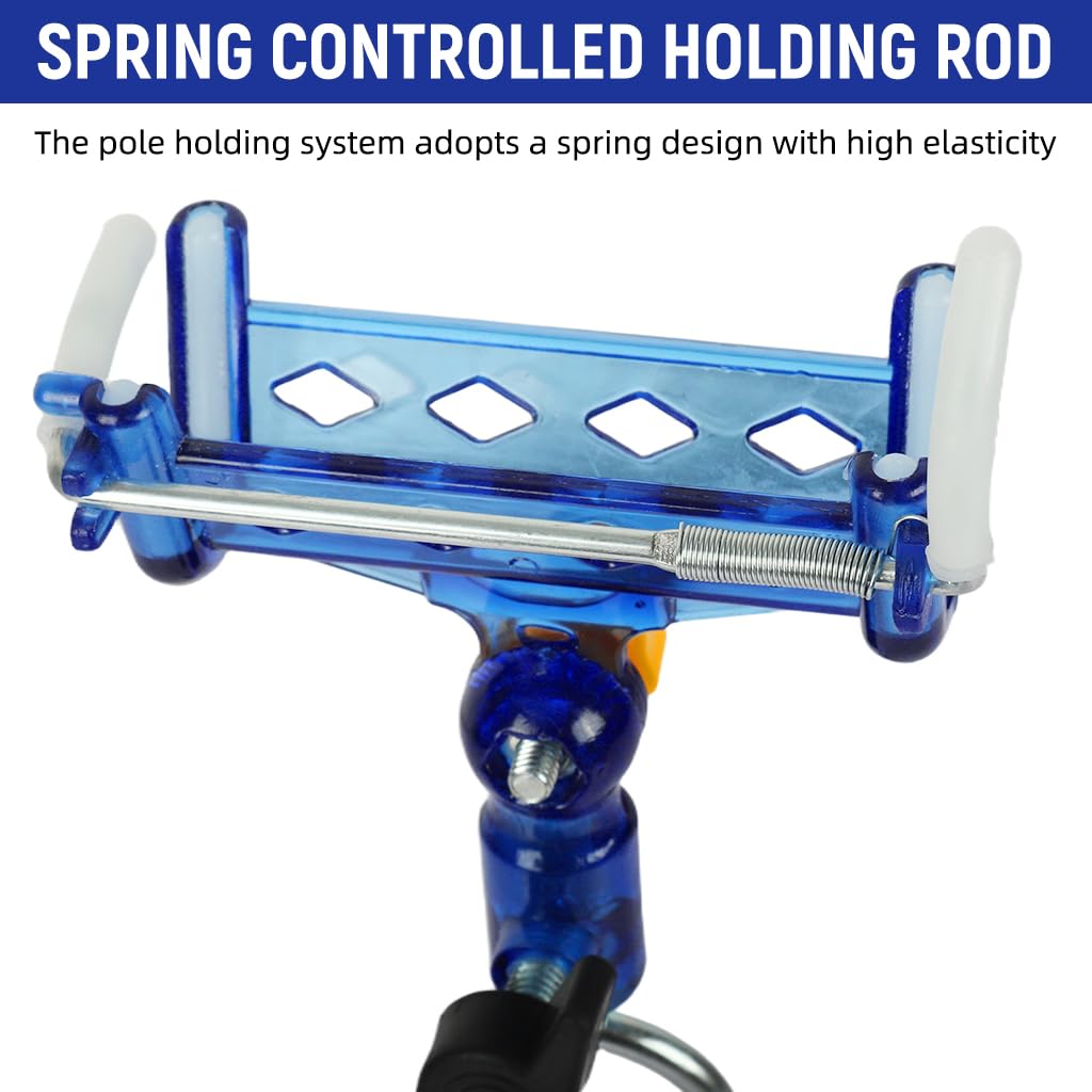Proberos Fishing Rod Holder for Bank Fishing with 10.6 in Sharp Spikes and Adjustable Tilt | Reinforced Nylon and Stainless Steel Construction