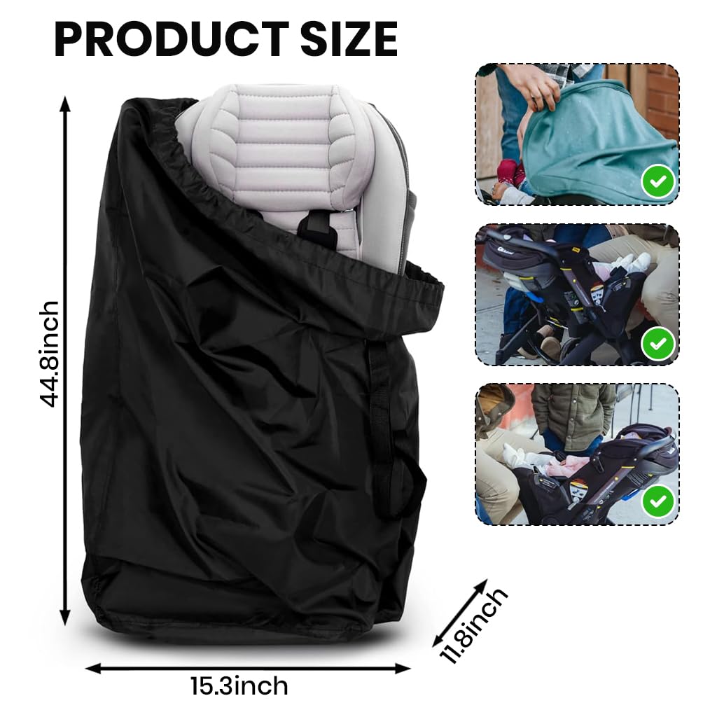 SNOWIE SOFT Travel Bag for Folding Baby Stroller 114x39cm with Drawstring Closure | Waterproof 600D Oxford Storage for Pram and Car Seat