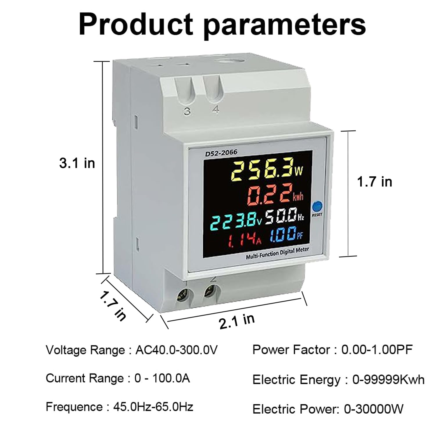 Serplex Energy Meter for Home and Industrial Use with LCD Display 40–300V 100A | ABS Housing