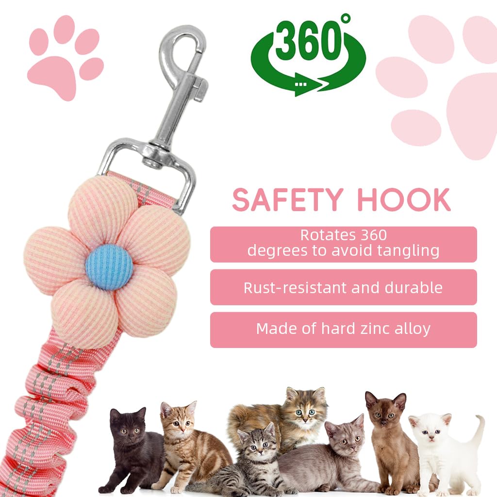 Qpets Dog Car Seatbelt for Safe Road Trips featuring 360° Swivel Metal Clasp and Adjustable Nylon Strap