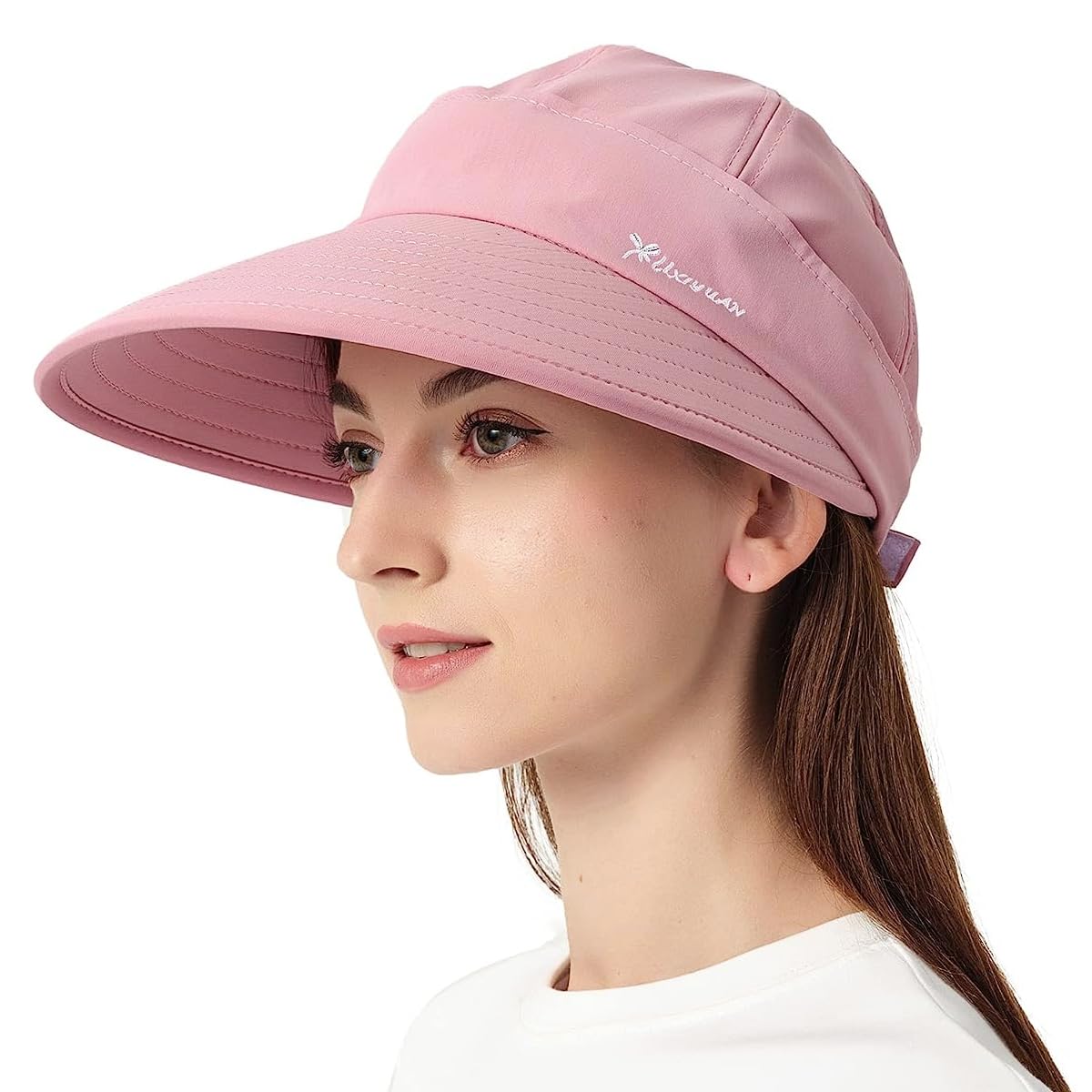 PALAY Sun Hat for Women 2 in 1 Wide Brim Sun Hats Sport Caps for Women Outdoor UV Protection Summer Cap with Detachable Top for Beach Fishing Baseball, Blue