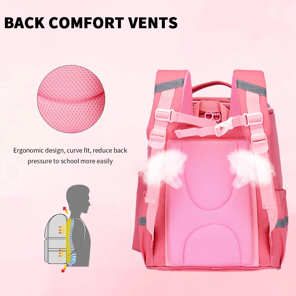 PALAY Unicorn Cartoon Backpack for Schoolgirls featuring 39×27×17cm Storage | Pink EVA Design