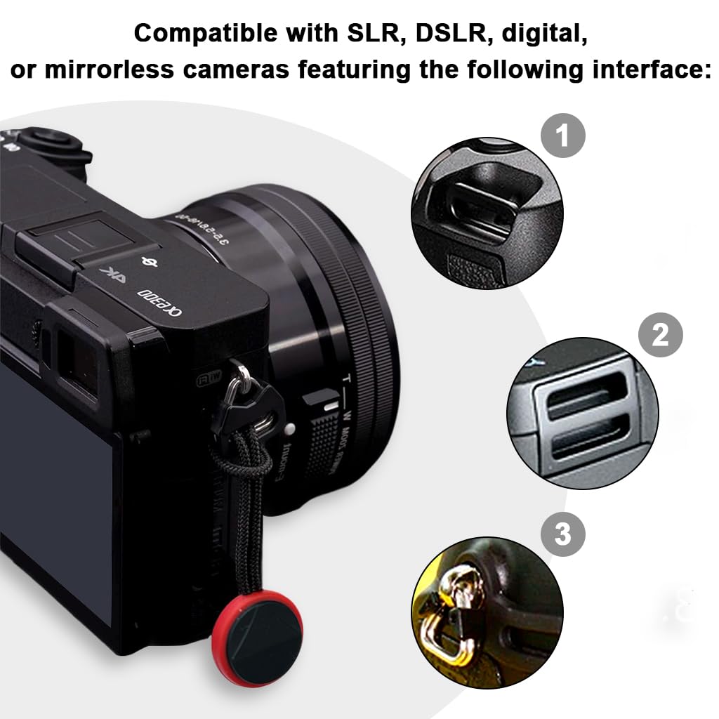 ZORBES Camera Strap for DSLR and Mirrorless with Quick Release and 110cm Nylon Rope | Black Crossbody Hands Free Design