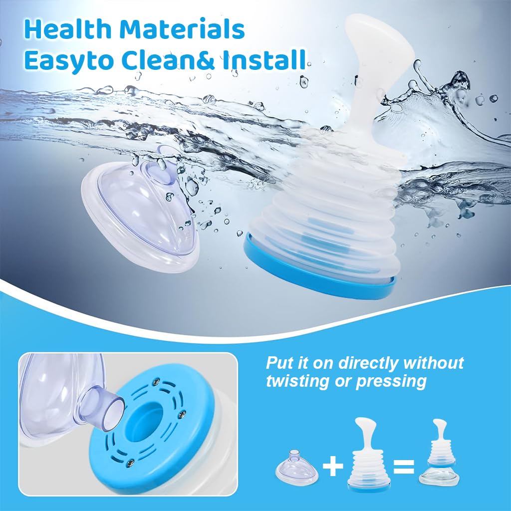 HANNEA Choking Rescue Device for Kids and Adults 2 PCS Portable Emergency Airway Suction