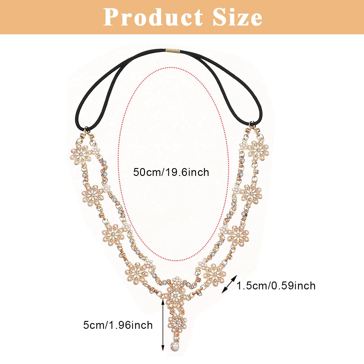 SANNIDHI Bridal Head Chain for Women featuring Floral Alloy Drop Pendant | Elegant Wedding Hair Accessory