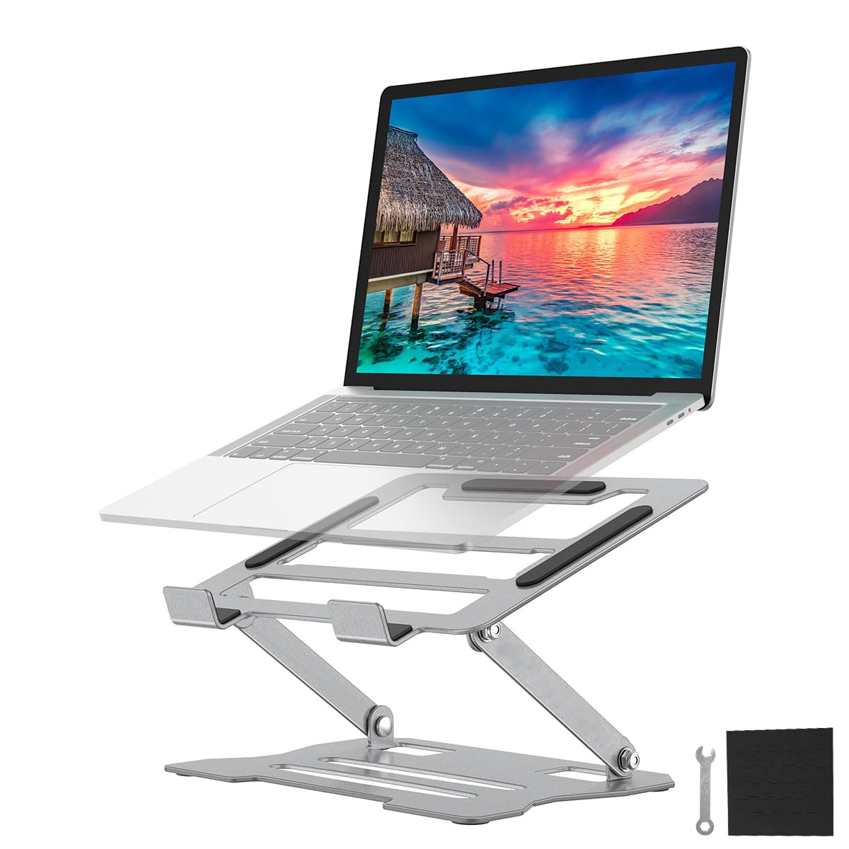 ZORBES Laptop Stand for 11–17.3 inch Devices with Adjustable Tilt and Aluminum Body | Foldable Riser for Desk and Travel