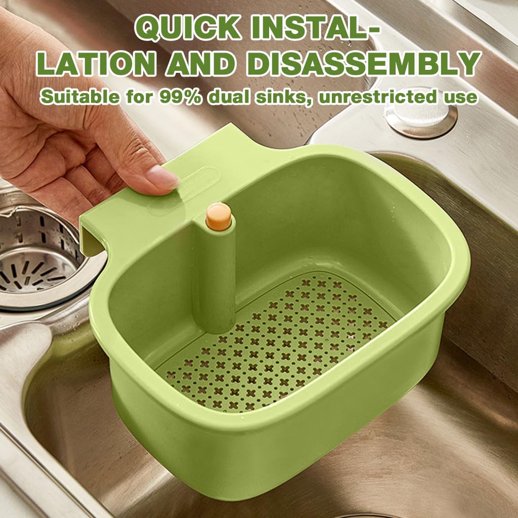 Supvox Kitchen Sink Strainer Basket for Faucet Hanging and Easy Food Waste Draining