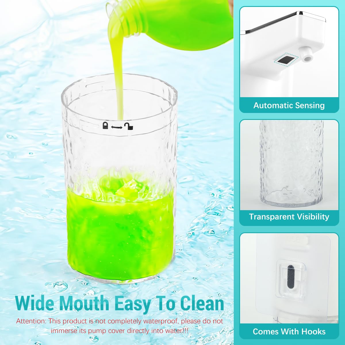 Supvox Automatic Soap Dispenser for Bathroom and Kitchen featuring 400ml Capacity and 4 Dispensing Modes | USB Rechargeable Touchless Sensor Design