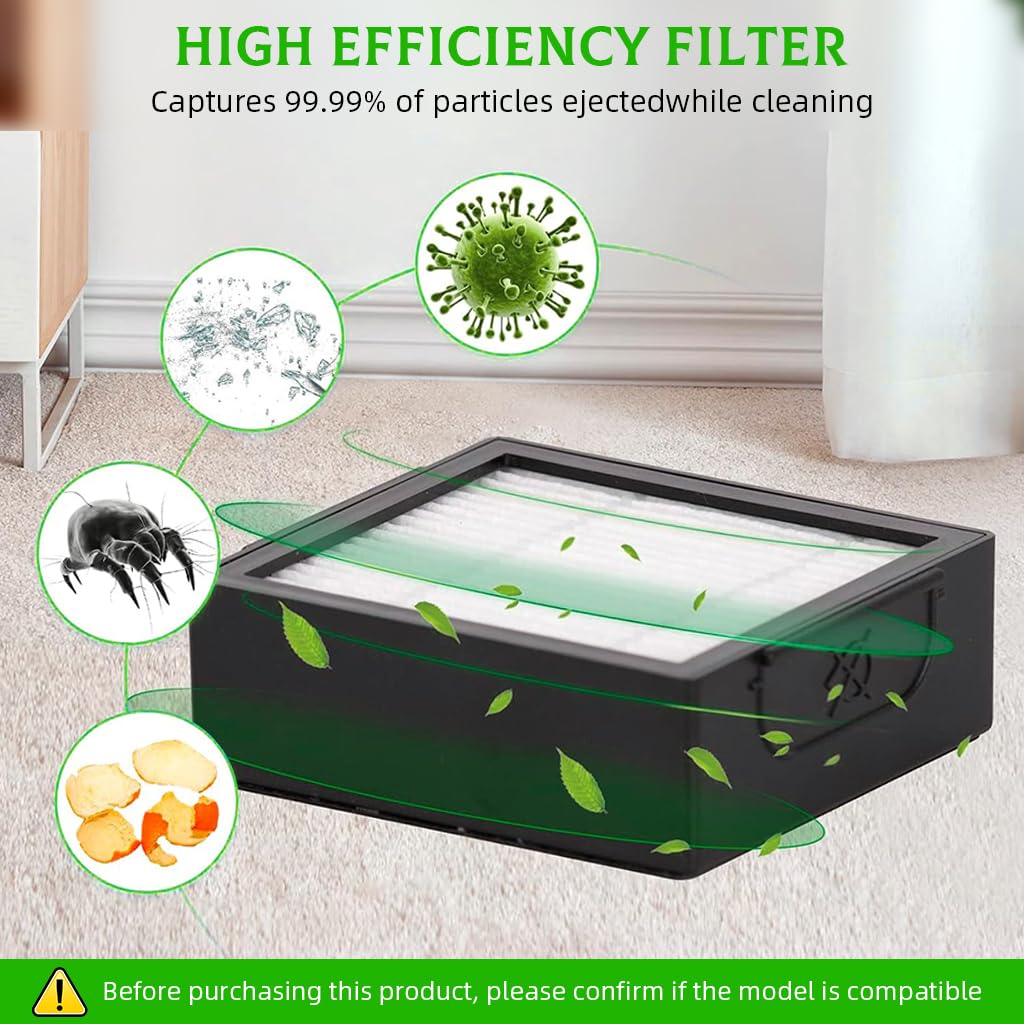 HASTHIP Replacement Filters for iRobot Roomba Combo J7+ featuring 99% dust capture | Pack of 4