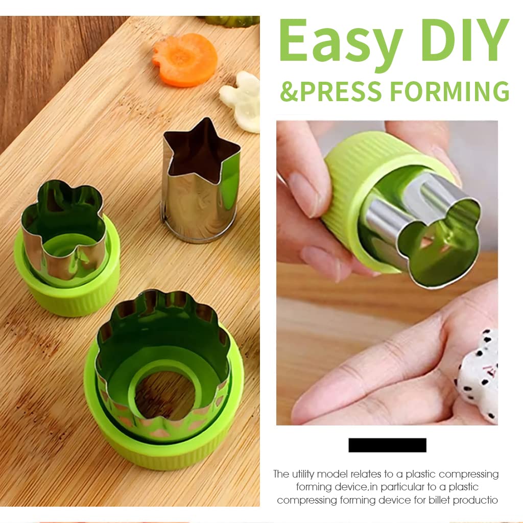 HASTHIP Fruit Cutter Set for Creative Food Preparation with 7 Tools and Stainless Steel Moulds