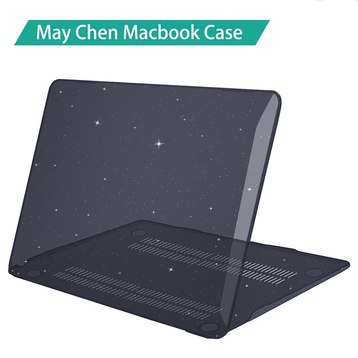 ZORBES Laptop Cover for MacBook Air 13.3 Inch featuring 2 Piece Snap On Shell with Keyboard Case | Clear Black Hard Case and Screen Protector