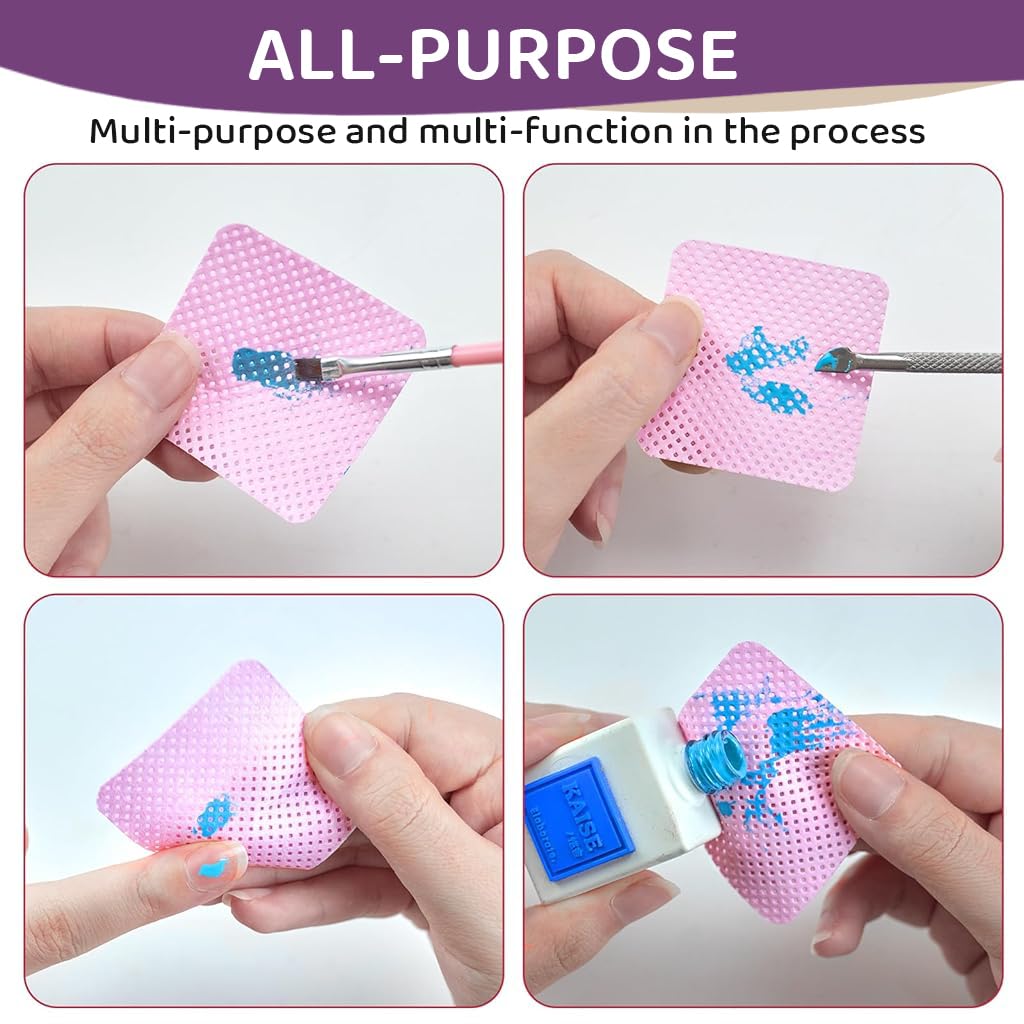 MAYCREATE® 1000pcs Lint Free Nail Wipes Non-Woven Soft Nail Polish Remover Wipes Tweezer Makeup Tools Cleaning Wipes Super Absorbent Nail Wipes for Fingernail Polish Remover