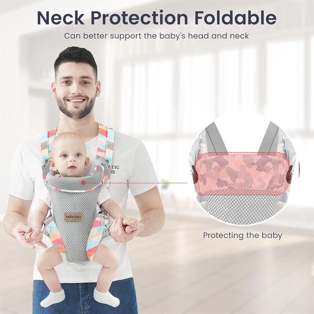 SNOWIE SOFT 4 in 1 Baby Carrier, Adjustable Kangaroo Baby Carrier Front Baby Carrier Face-in/Out, Baby Wrap Carrier Soft & Breathable Baby Carrier for Newborn to Toddler, 0-36 Months, Under 25KG