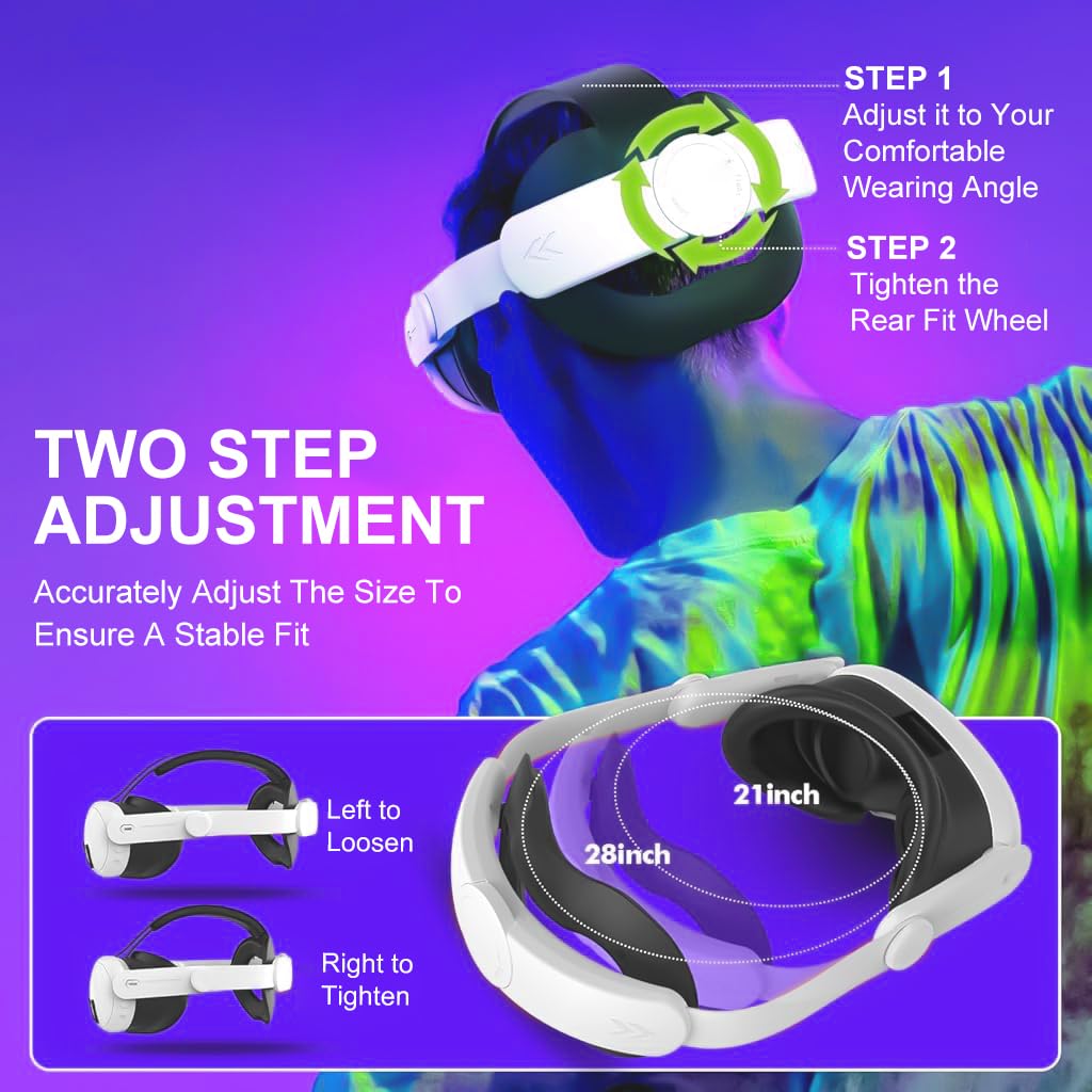 ZORBES Elite Head Strap for Meta Quest 3 and 3S with Adjustable Knob and ABS Build | Ergonomic Comfort