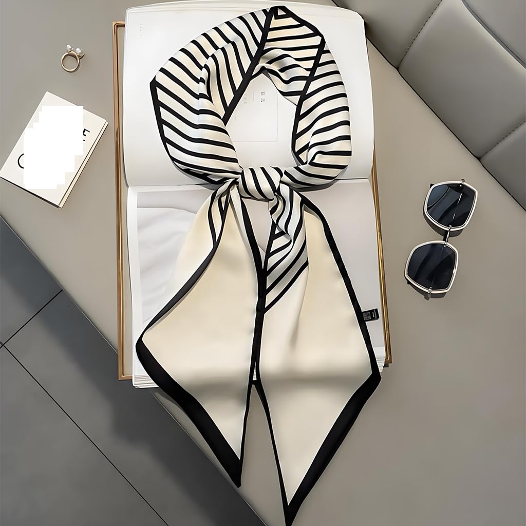 Zibuyu Vintage Square Scarf for Women with 90x90cm Silk Like Fabric | Elegant Head and Hair Accessory