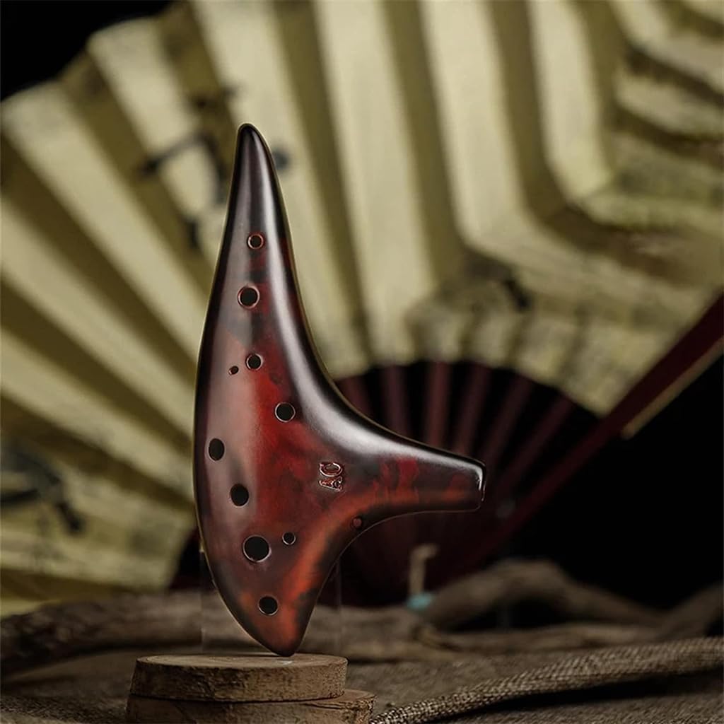 PATPAT Zelda Ocarina 12 Hole Alto C Music Instrument with Triforce Symbol | Ceramic Gift for Fans