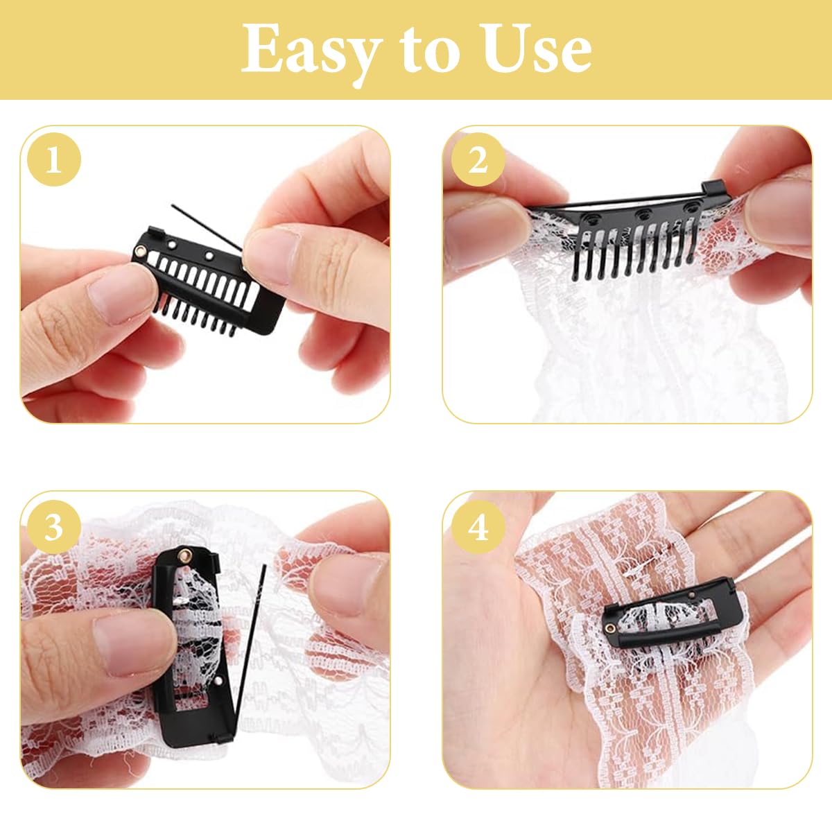 MAYCREATE Chunni Dupatta Fixing Clip Set of 6 for Secure Shawl Draping with Stainless Steel Pins