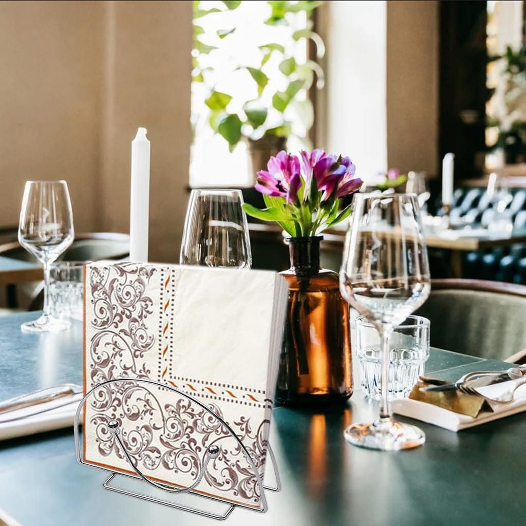 Supvox Napkin Holder for Dining Table with 14x5.3x8.3cm Wrought Iron Build | Home & Office Organizer