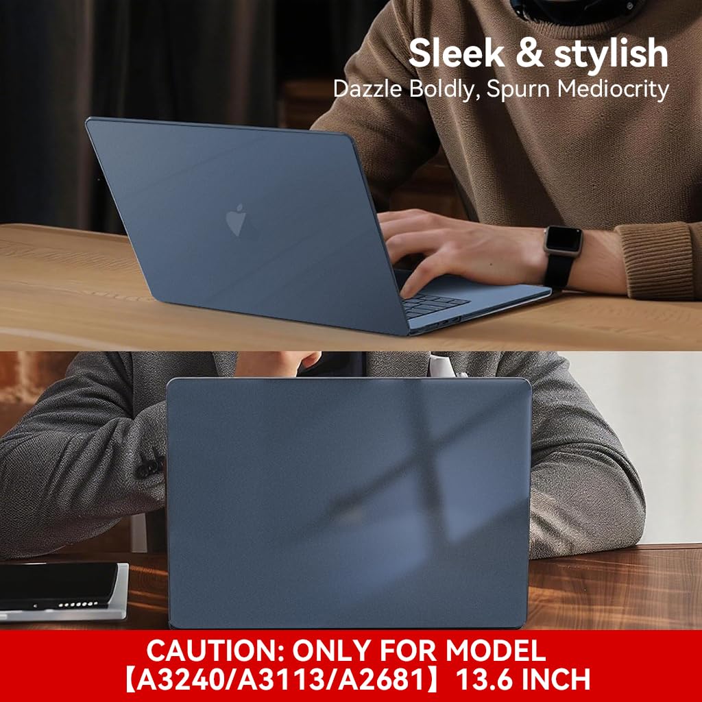 ZORBES MacBook Air 13 Case for A2681 A3113 A3240 with Snap-on Design and Matte Clear Blue Finish