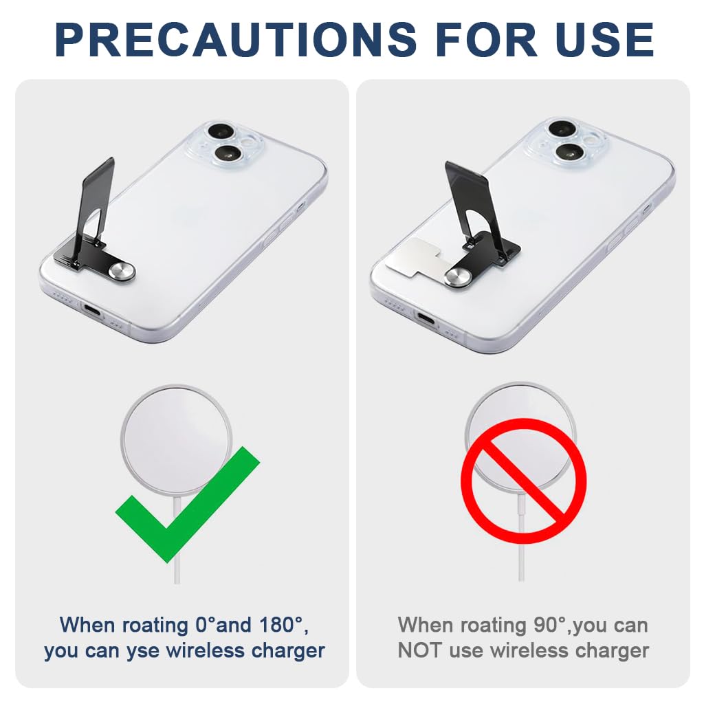ZORBES Self-Adhesive Phone Stand for Hands-Free Viewing with 360 Degree Swivel | Ultra Slim Metal Folding Support