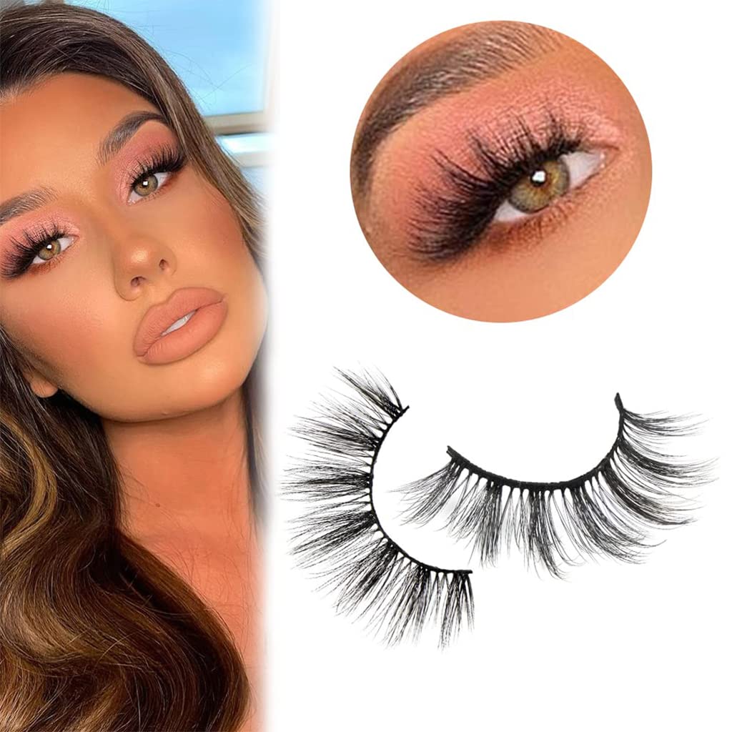 MAYCREATE False Eyelashes for Party Look featuring Knot Free Lash Band and Soft Faux Fiber 15–18mm