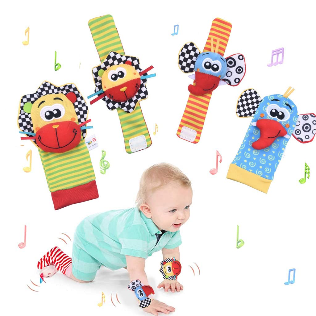 SNOWIE SOFT® 4 Packs Rattle Socks for Baby