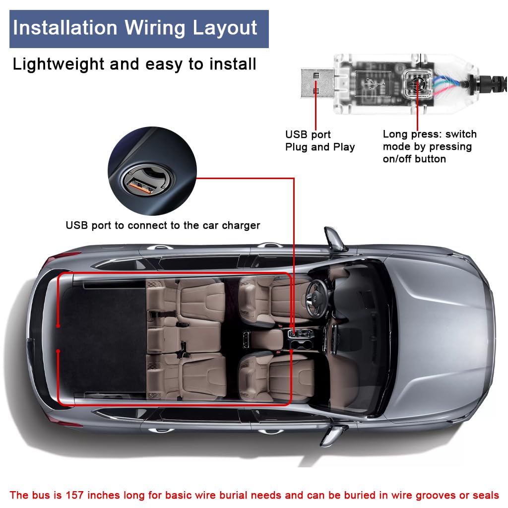 STHIRA LED Devil Eyes Light for Car Window featuring 10 Dynamic Modes and USB Power | Rear Windshield Visibility & Style