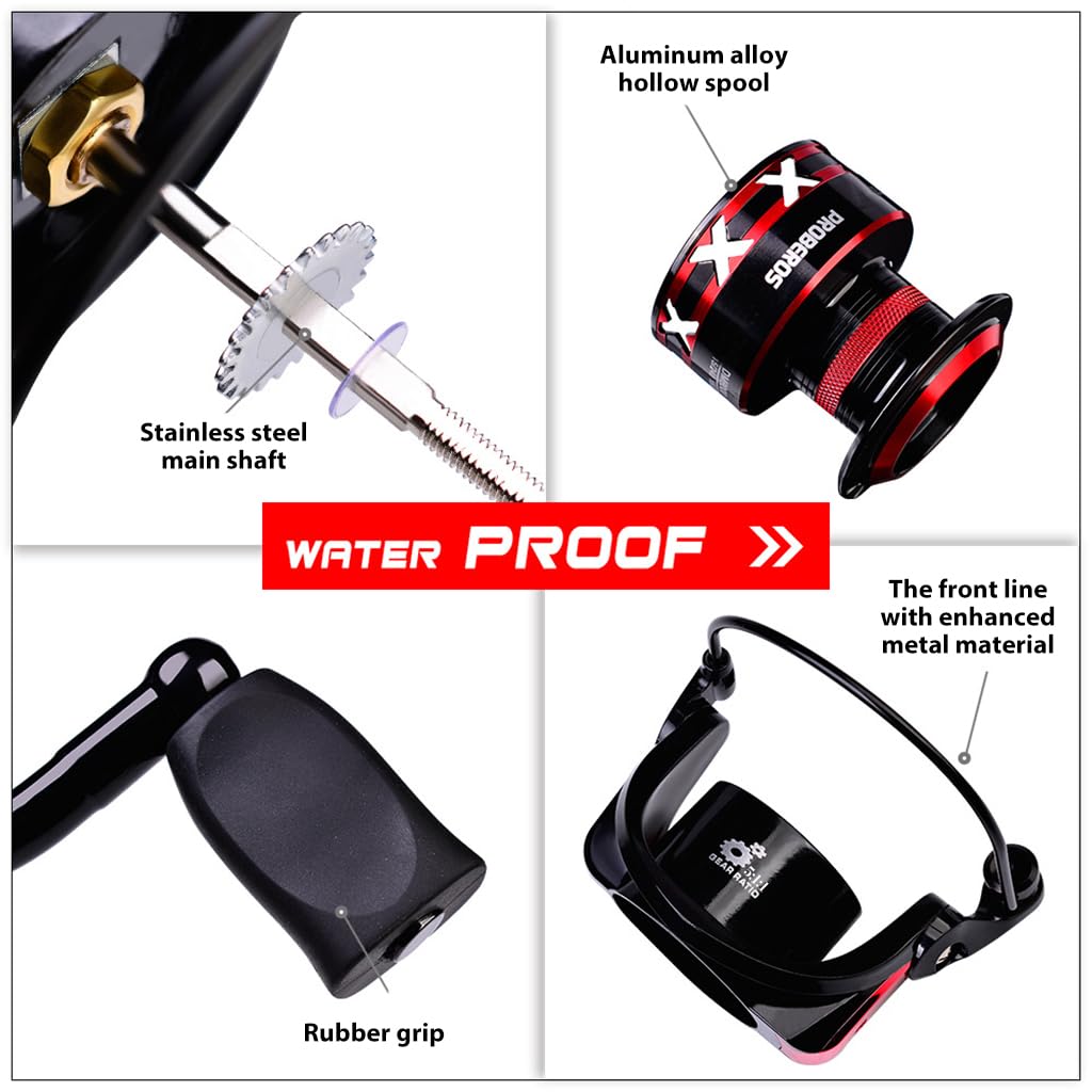 Proberos Fishing Reel for Freshwater and Saltwater with 11kg Drag Force and CNC Aluminum Spool
