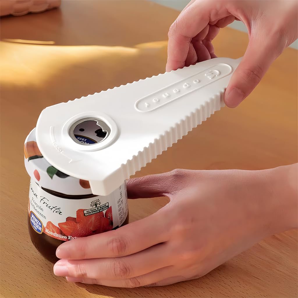 HASTHIP Jar Opener for Easy Lid Removal with Ergonomic Handle and Stainless Steel Opener | Fits 3–7 cm Jars