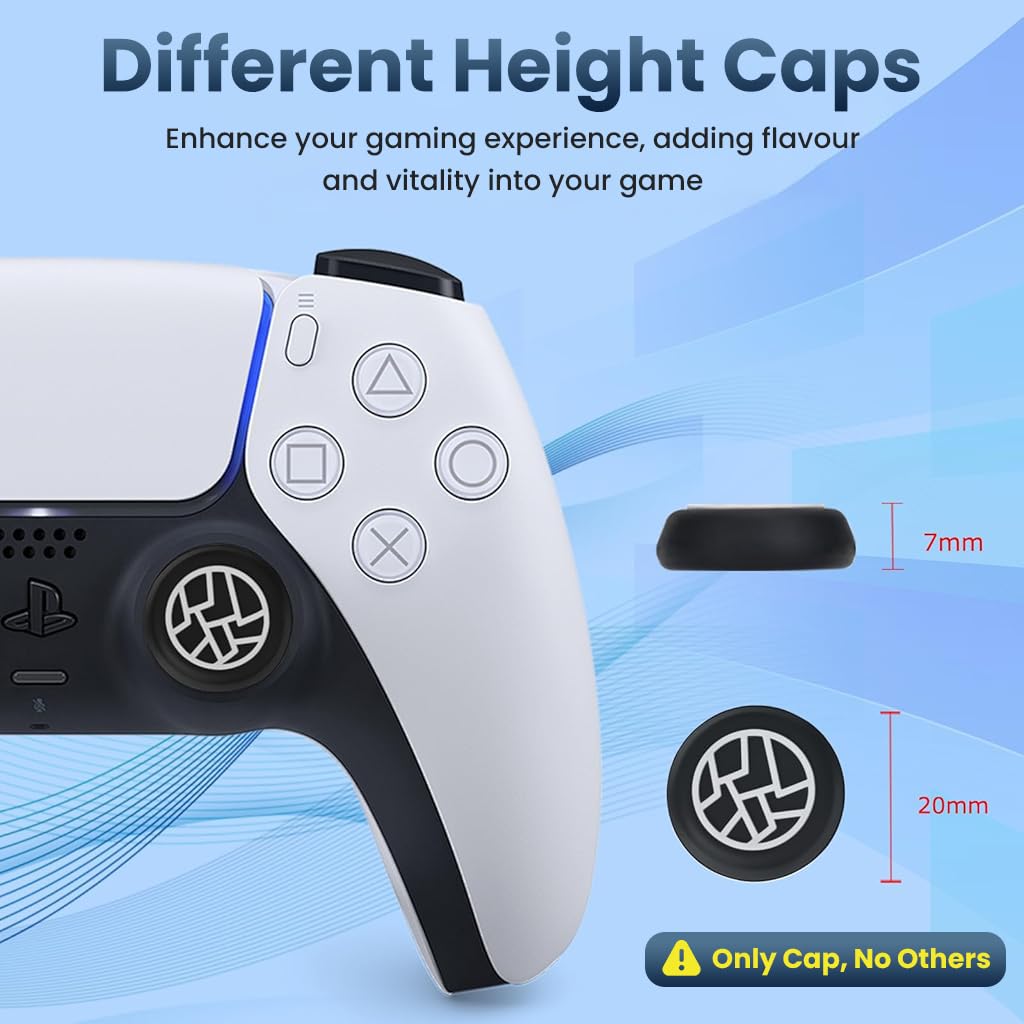ZORBES PS5 Controller Thumb Grip Caps 4PCS with Anti-Slip Silicone | for PS4 Xbox Switch Pro