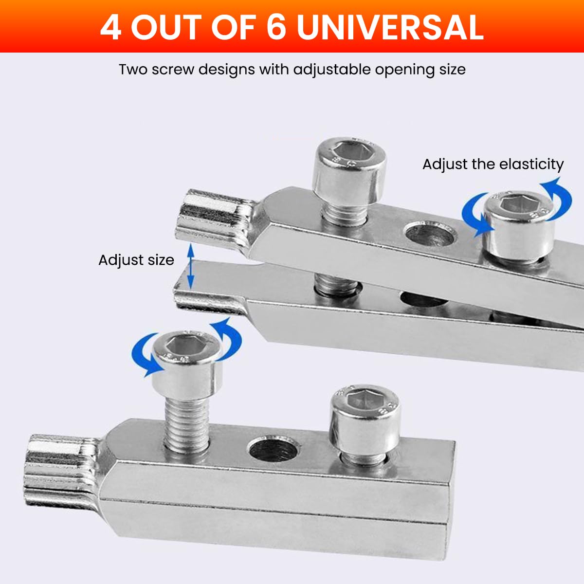 Serplex Faucet Angle Valve Extractor for Broken or Stripped Threads featuring Dual Screw-Hole Design and Adjustable Stainless Steel 2 PCS