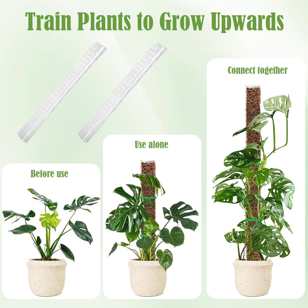 HASTHIP Plastic Moss Pole for Monstera and Pothos Climbing 23.62 in | Hollow Upright Design