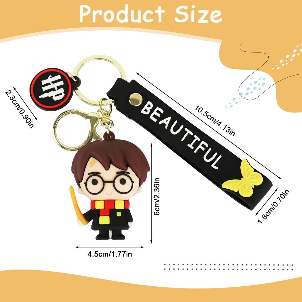 Zibuyu Magical Fantasy Keychain for Girls featuring Wizard Design | Cute Gift and Bag Charm