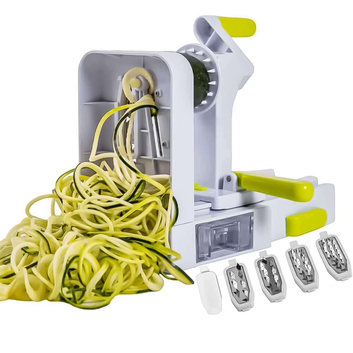 HASTHIP Vegetable Slicer for Kitchen with 5 Blades and Stable Suction Cup | Easy Storage
