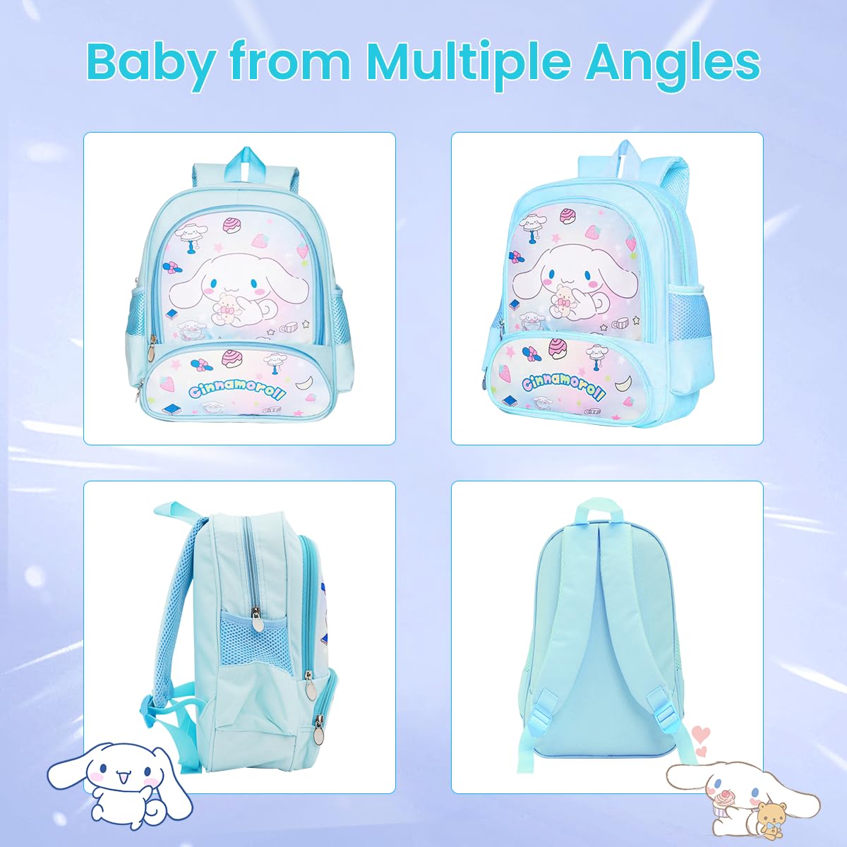 Fancy School Bag for Girls featuring 30×14×33cm multi compartment design with PU leather for kids