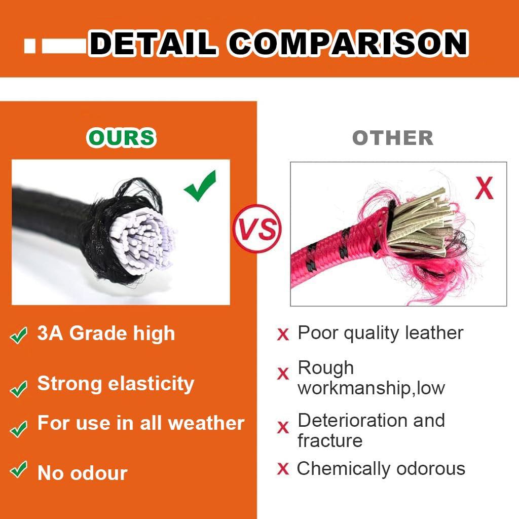 Serplex Bungee Cords for Outdoor Use with Dual End Hooks 24 in 4 Pack | Elastic Latex Core