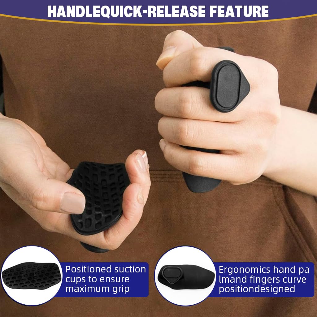 Proberos Weight Lifting Grips for Deadlifts and Pull-Ups with Anti-Slip Rubber Palm Protection | Black