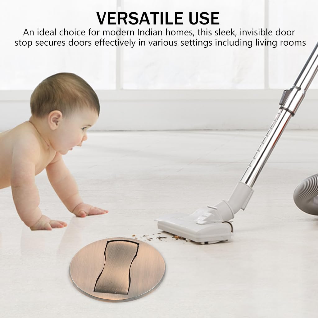 HASTHIP Magnetic Door Stopper, Door Stopper Floor Mount Adjustable No Drill Invisible Adhesive Magnet Door Catch Holders Wall Protector for Bedroom, Living Room, Bathroom