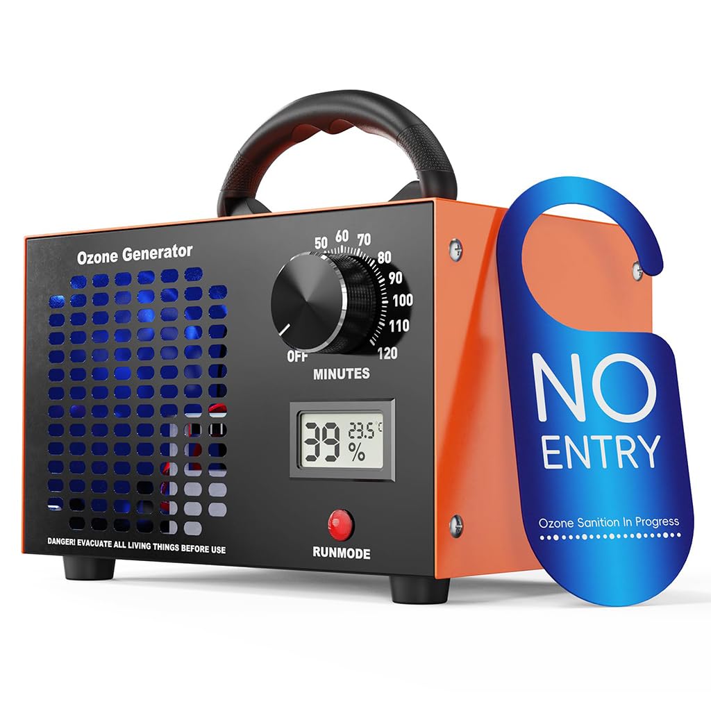 HANNEA Ozone Generator for Air Purification and Odor Removal with LCD Display | 60000mg h Output