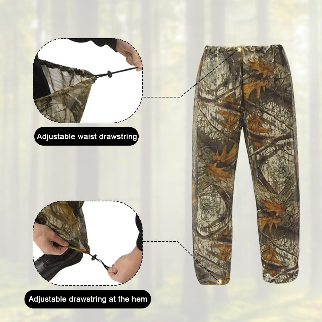 HASTHIP Bee Suit for Camping and Jungle Work with Ventilated Hood | Woodland Camo XL XXL
