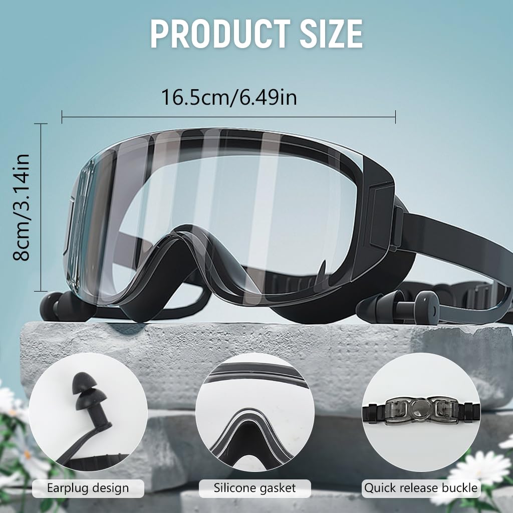 Proberos Swim Goggles for Men and Women with Anti‑Fog HD Vision and UV400 Protection | 3PCS