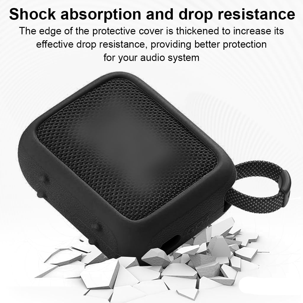 ZORBES Bluetooth Speaker Silicone Cover for JBL GO4 with Embossed Buttons and Anti Slip Skin