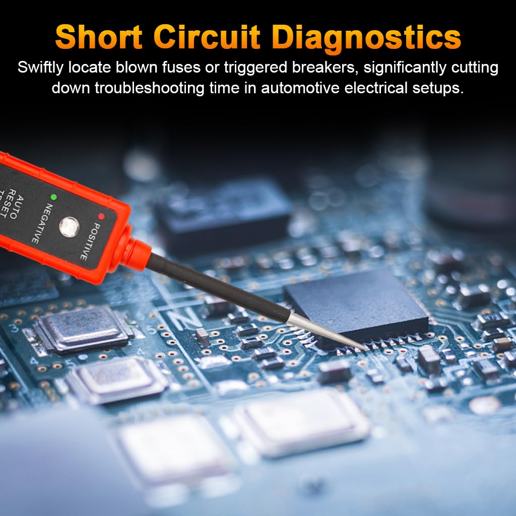 Serplex Power Circuit Tester for 6–24V DC Systems with 13ft Cable & LED Buzzer Alerts