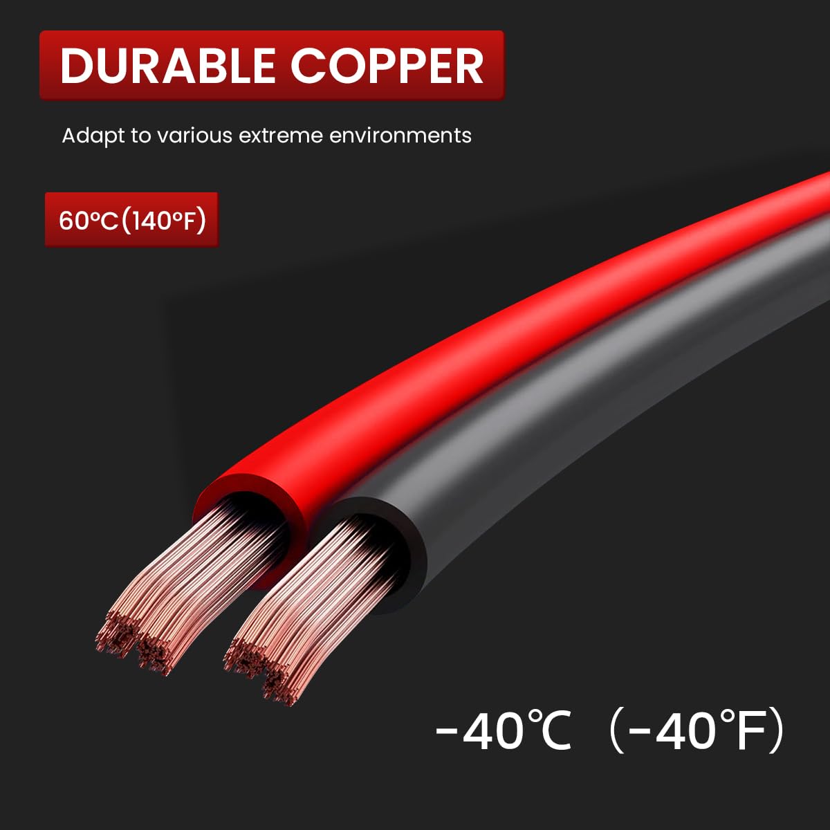 STHIRA Jumper Cables for Car Emergency with 9.8 ft Length and Large Insulated Clips