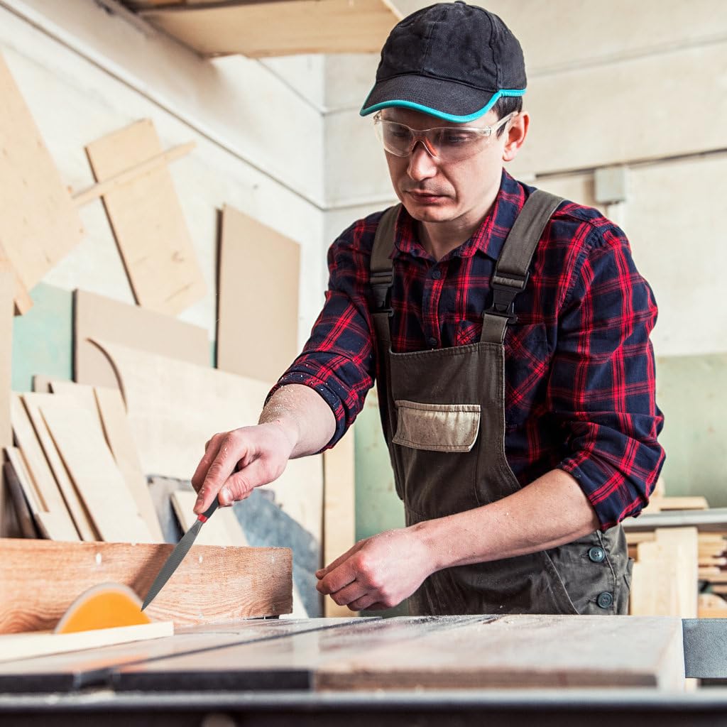 Serplex Crafting File Tools for Wood Stone and Jade with 4.6 in Palm Grip | 3 Steel Files