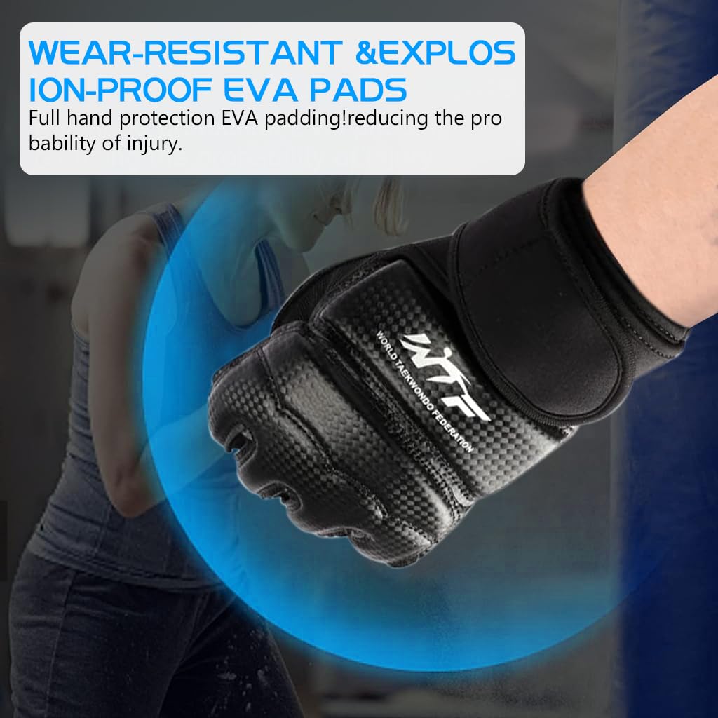 Optifit Boxing Gloves for Thai Training with Fingerless Open Palm and Wrist Support | Adjustable Closure for Martial Arts and Fitness