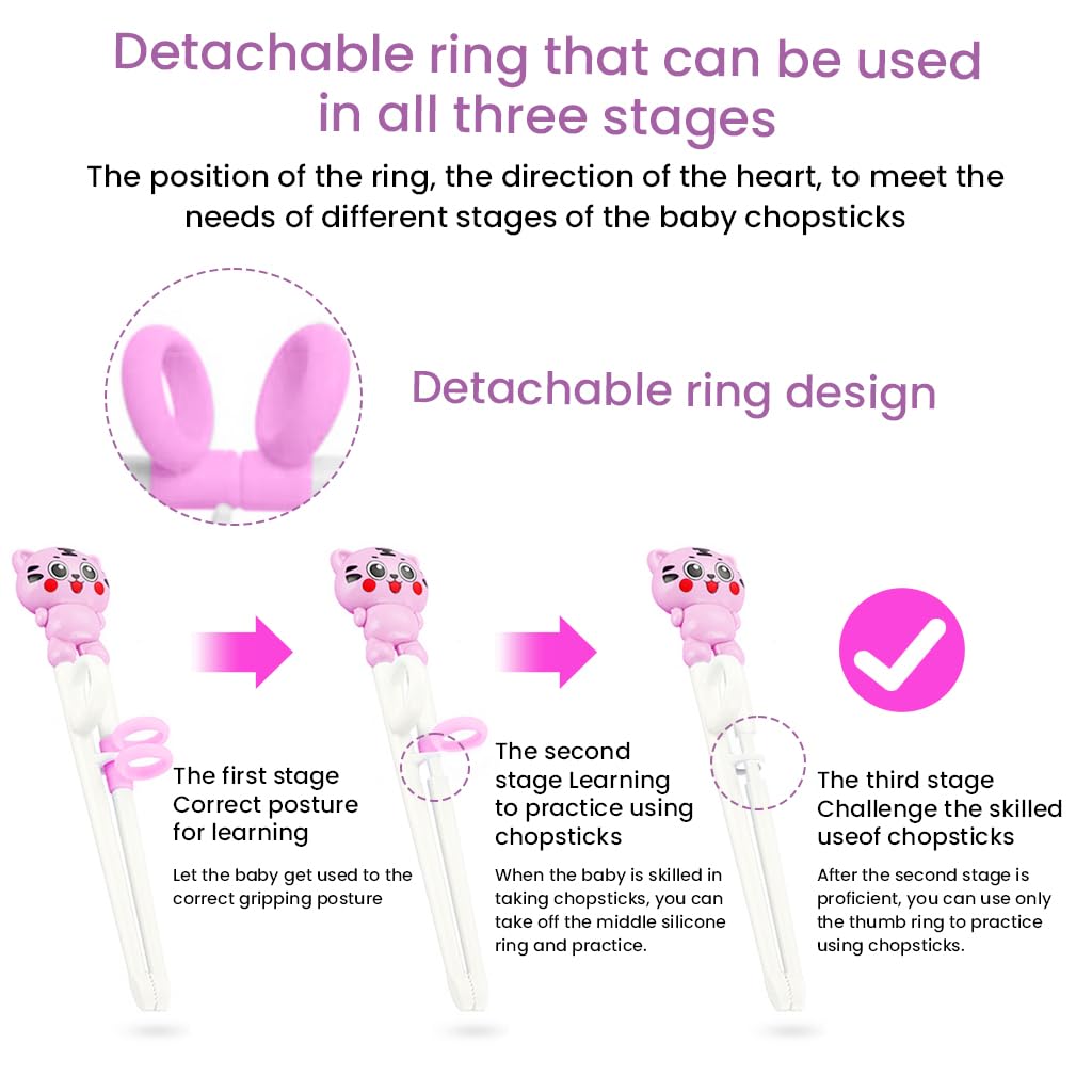 SNOWIE SOFT Baby Spoon and Fork Set for Kids with 17.8cm Training Chopsticks & Case | 304 Stainless Steel BPA Free Utensils