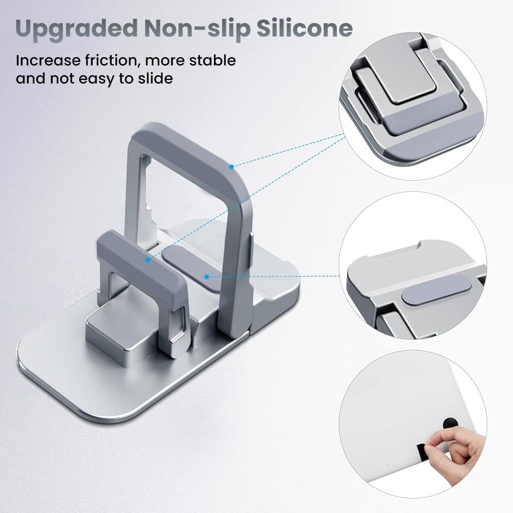 ZORBES Portable Invisible Laptop Riser Stand for Ergonomic Use featuring 2pc Alloy Folding Design