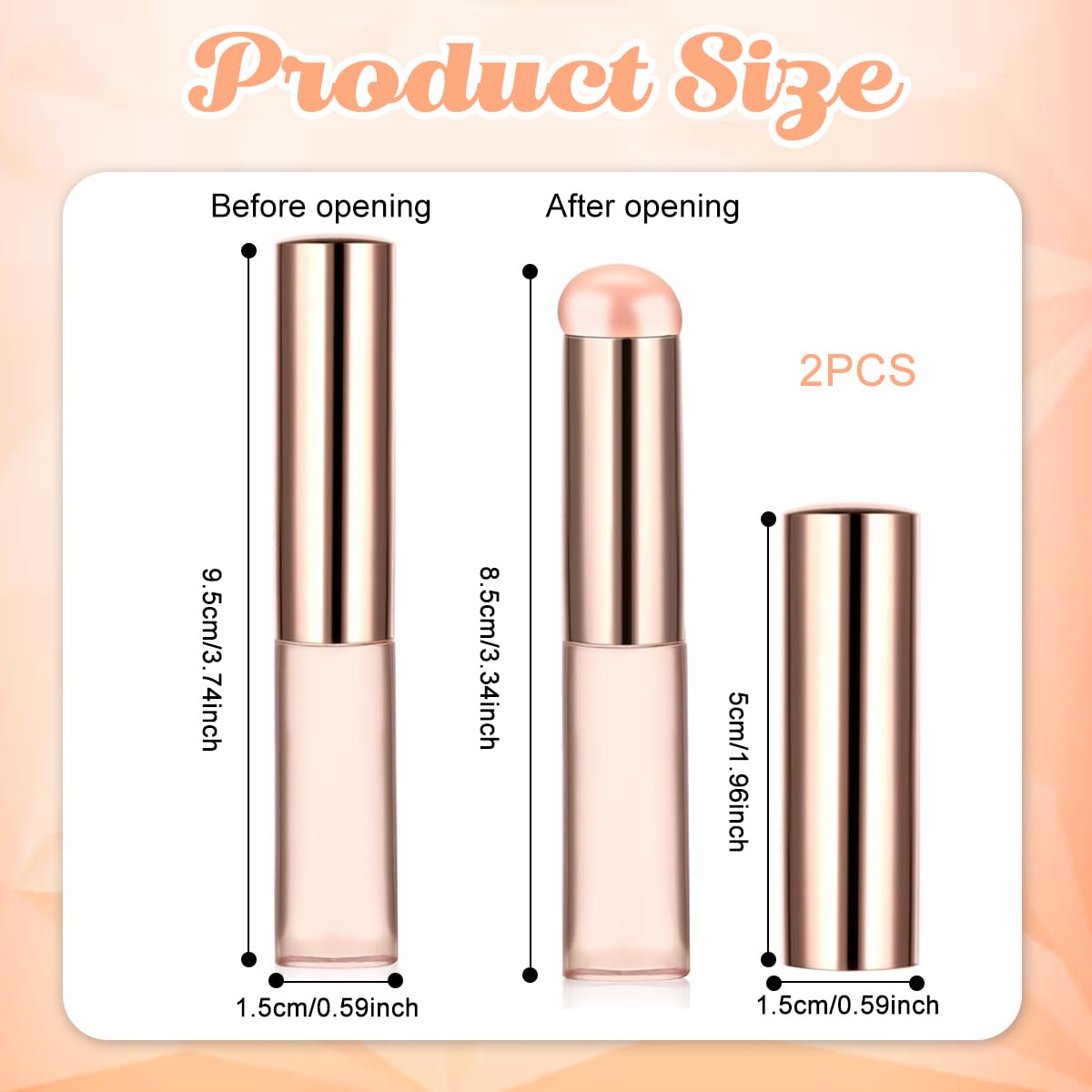 MAYCREATE Silicone Lip Applicator Brush Set for Lipstick and Balm with Dustproof Cap | 6PCS Pink