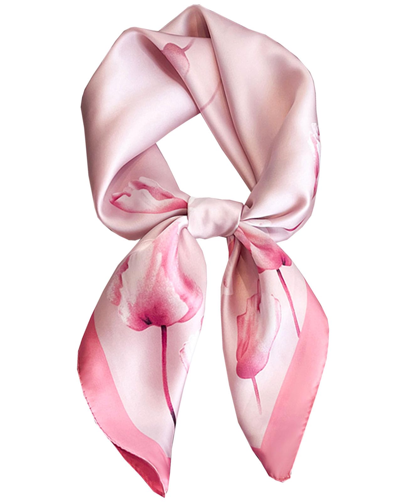 SANNIDHI® Silk Scarf for Women Neck Hair Scarf For Women Lightweight Fashion Silk Satin Head Scarves Neckerchief for Suit, Blazers, Shirts, Bag